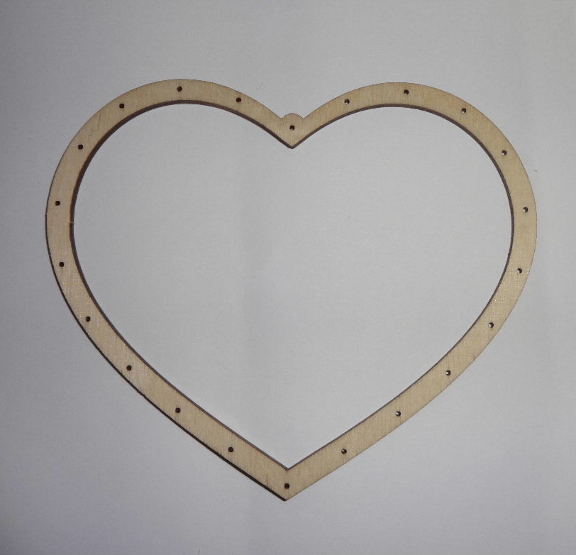 Holzrahmen Herz 11 cm
