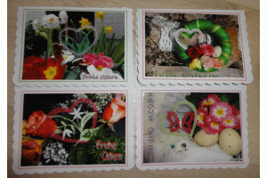 Osterkarte mit Klppelbrief 4 Motive 2014-2017