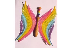 Flgel Regenbogen-Schmetterling - Klppelbrief 84