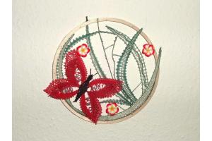 Rundes Fensterbild Schmetterling Klppelset