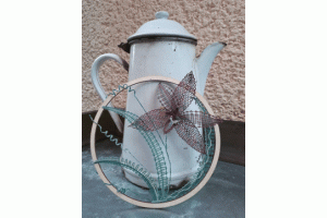 Fensterbild Orchidee Klppelbrief 40