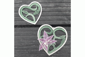 Materialset Deko Zwei Herzen