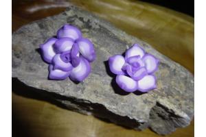 Fdelblte Rose gro - lila - 2 Stck