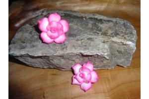 Fdelblte Rose gro - pink- 2 Stck