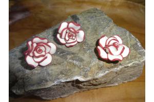 Fdelblte Rose - rotbraun - 3 Stck