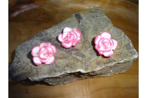 Fdelblte Rose - pink - 3 Stck