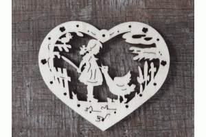 Enhnger Herz Gnsemagd 6 cm