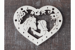 Enhnger Herz Pferd 6 cm