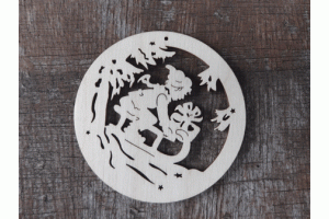 Einhnger Junge auf Schlitten 6 cm