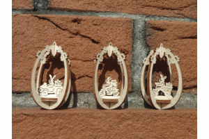 3D-Ostereier 5,5 cm 3 Stck