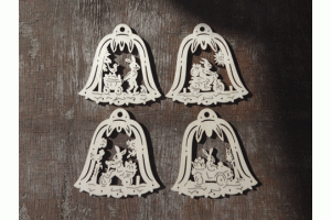 Osterglocken mit Innenmotiv Hhe ca. 6 cm