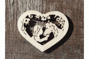 Minis Herz Mdchen mit Pferd