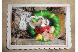 Osterkarte mit Klppelbrief Motiv 2017